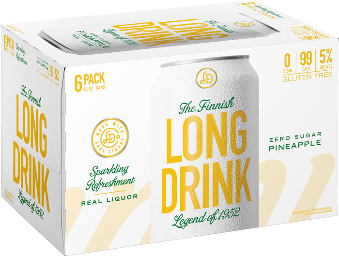 Long Drink Zero Sugar Pineapple 6pk