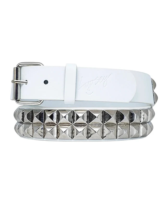 Loosey White Stud Finder Belt