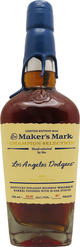 Maker's Mark Private Selection Los Angeles Dodgers 2025 World Champions Kentucky Bourbon Whiskey 750ml