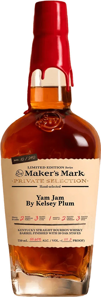 Maker's Mark "Yam Jam" Kelsey Plum Private Selection Kentucky Straight Bourbon Whisky 111.3 Proof 750ml