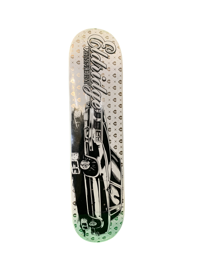 Mystery Pete Eldridge Stripped Wheels 7.5" Classic Skateboard Deck