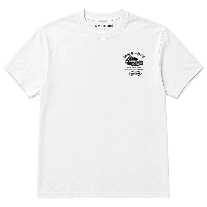 No Hours Body Shop White S/s Shirt