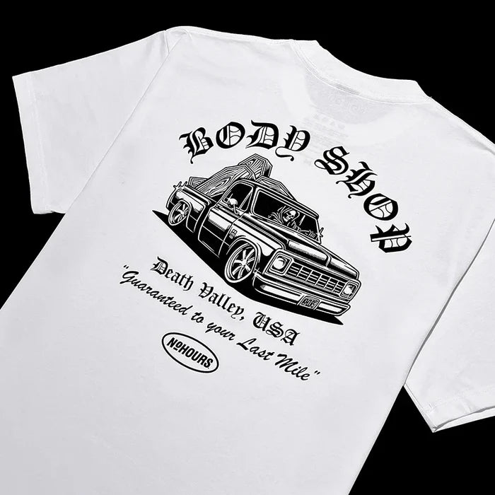 No Hours Body Shop White S/s Shirt