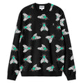 No Hours Fly Paper Black Crewneck Sweatshirt