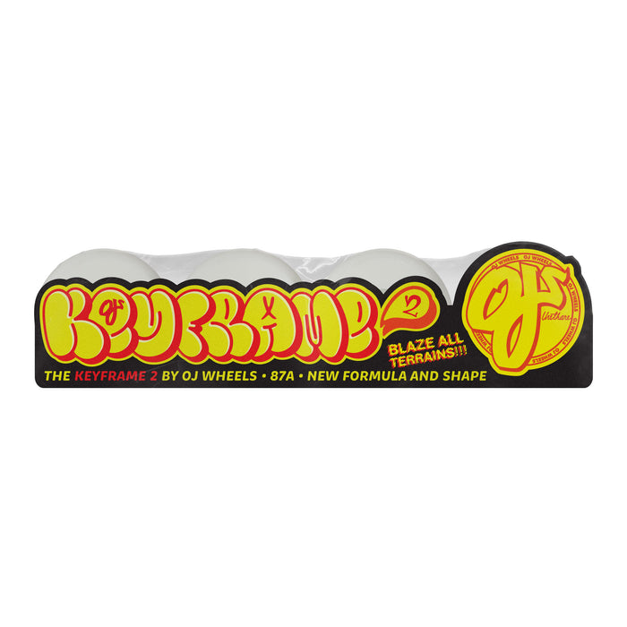 OJ 54mm Keyframe 2 White 87a Skateboard Wheels