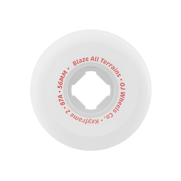 OJ 56mm Keyframe 2 White 87a Skateboard Wheels