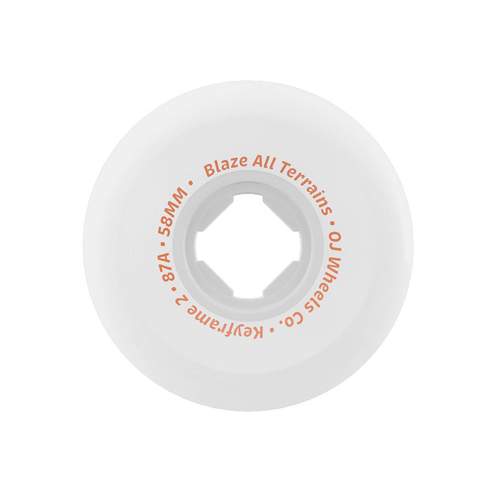 OJ 58mm Keyframe 2 White 87a Skateboard Wheels
