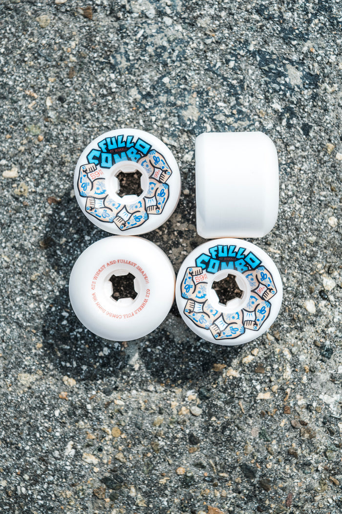 OJ 59mm Team Elite White Full Combo 99a Skateboard Wheels