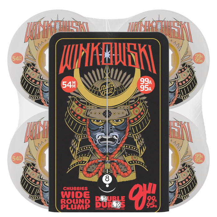 OJ Wheels 54mm Erick Winkowski Samurai Double Duro White Chubbies 99a/95a Skateboard Wheels