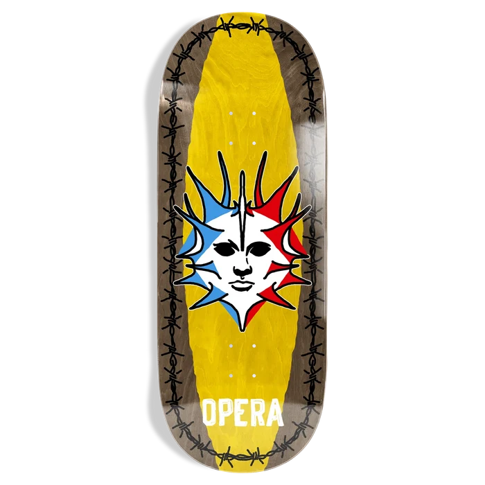 Opera Fatties Torn Spike Brown/Yellow 12" Skateboard Deck