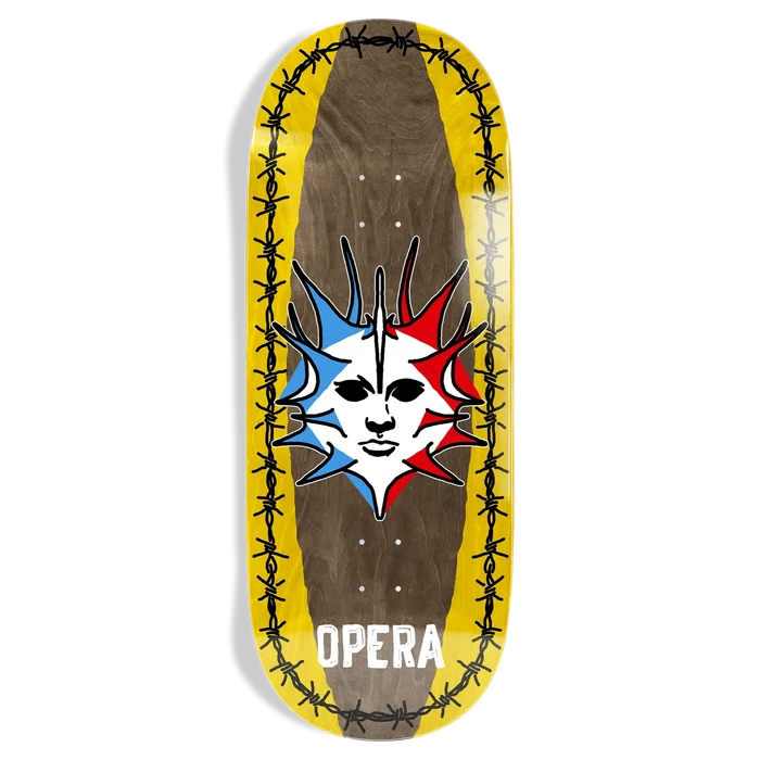 Opera Fatties Torn Spike Brown/Yellow 12" Skateboard Deck