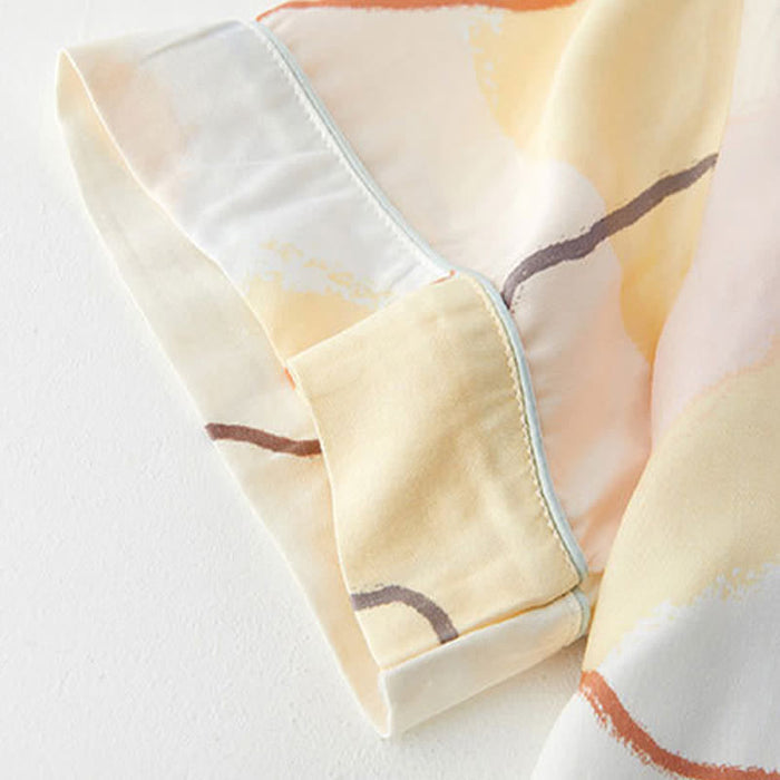 Ownkoti Abstract Print Sateen Short Sleeve Loungewear Set - image 5