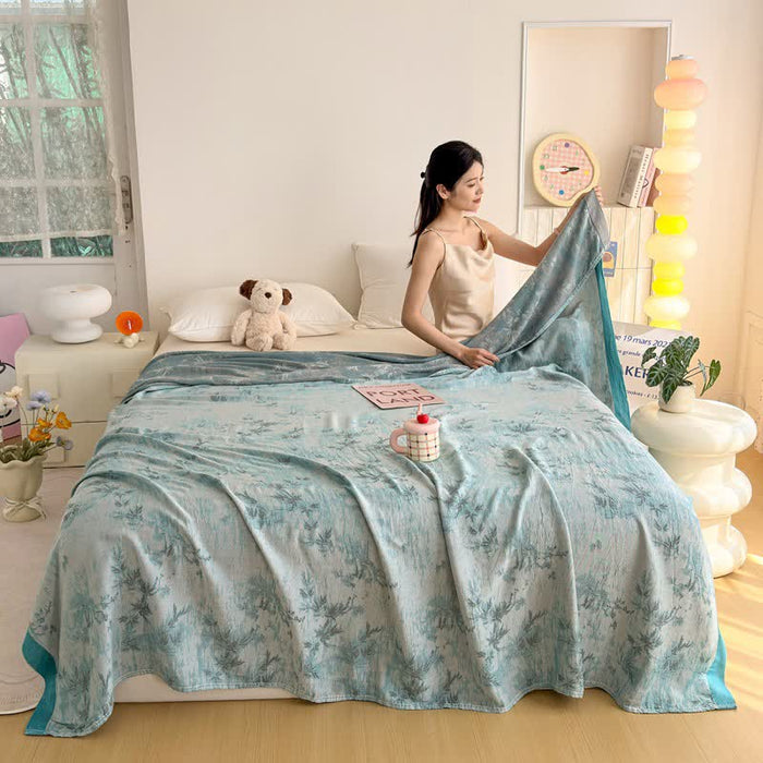 Ownkoti Artistic Botanical Bamboo Fiber Summer Blanket - image 2