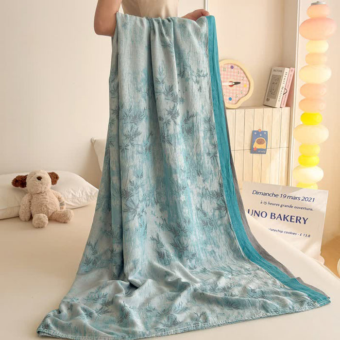 Ownkoti Artistic Botanical Bamboo Fiber Summer Blanket - image 5