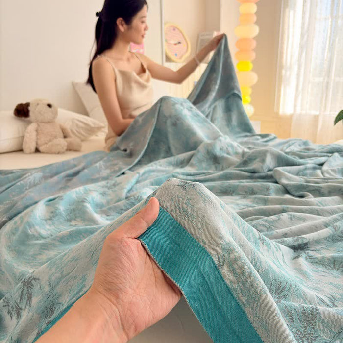 Ownkoti Artistic Botanical Bamboo Fiber Summer Blanket - image 7