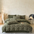 Ownkoti Brushed Cotton Botanical Duvet Cover Set(4PCS) - Green - King - image 1