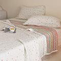 Ownkoti Cream Confetti Dot Washed Lyocell Lightweight Quilt - Multicolor - 79" × 91" - 3PCS Bedding Set - image 0