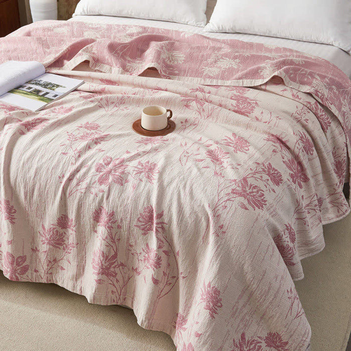 Ownkoti Elegant Floral Cotton Muslin Quilt Blanket - image 3