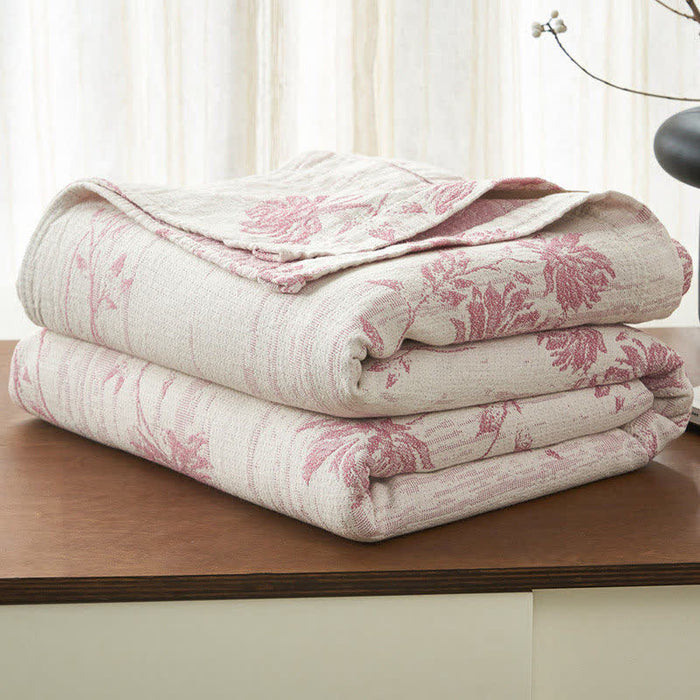 Ownkoti Elegant Floral Cotton Muslin Quilt Blanket - image 4