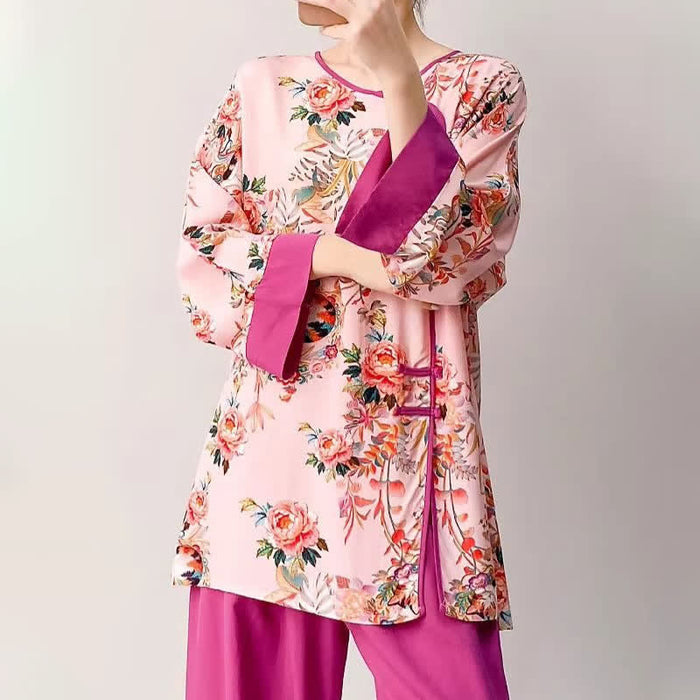 Ownkoti Floral & Cat Eastern-Inspired Loungewear Set - image 4