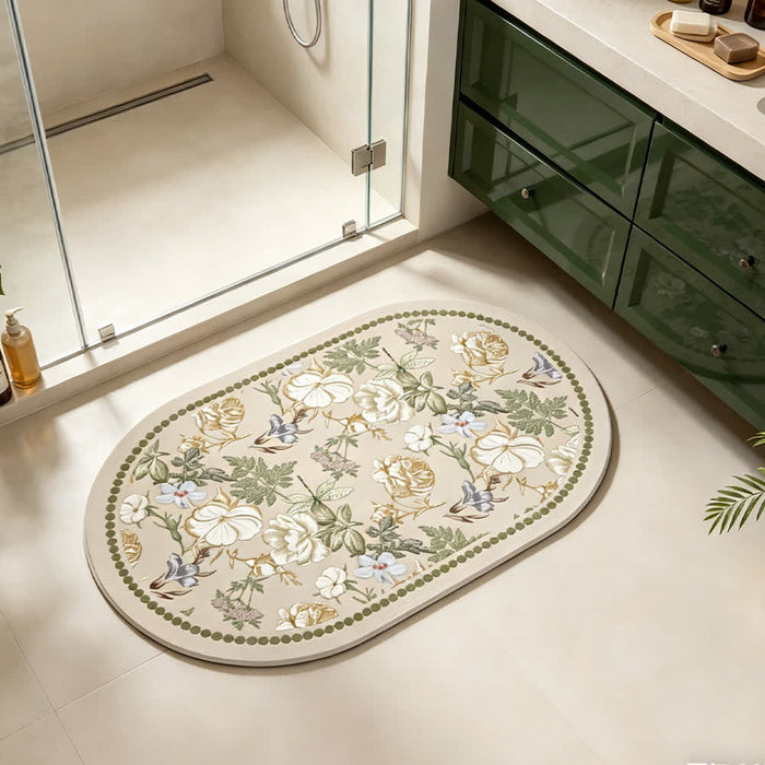 Ownkoti Floral Diatom Mud Quick-Dry Bathroom Mat - image 3