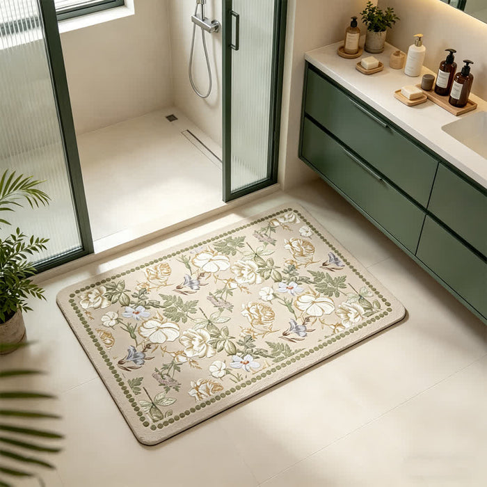 Ownkoti Floral Diatom Mud Quick-Dry Bathroom Mat - image 5