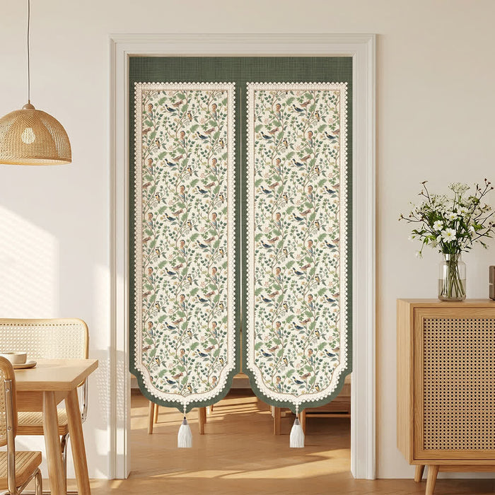Ownkoti Forest Birds & Botanical Doorway Curtain - image 2