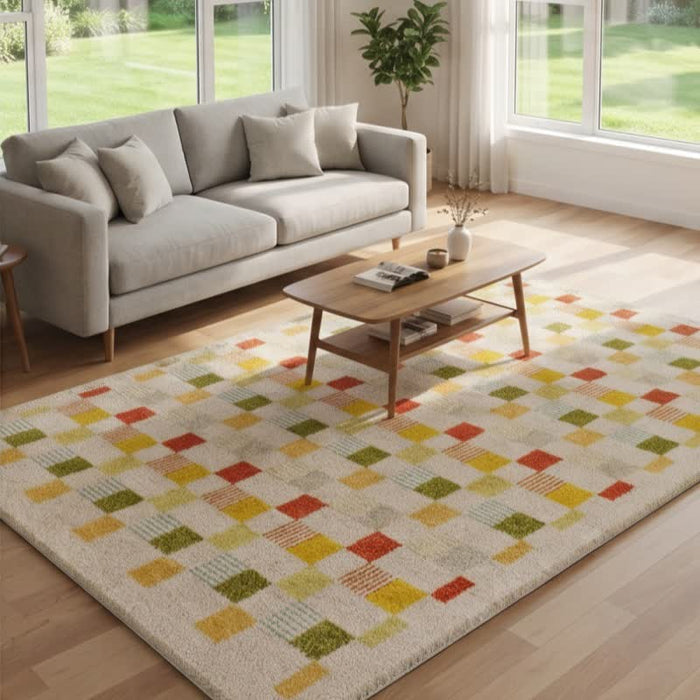 Ownkoti Dopamine Color Block Checkered Rug - image 1