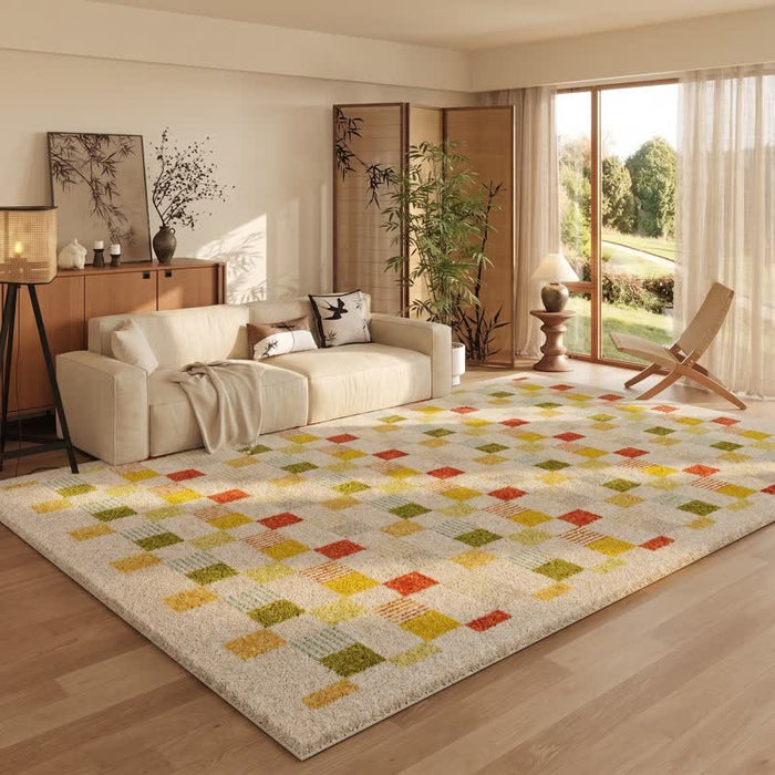 Ownkoti Dopamine Color Block Checkered Rug - image 3