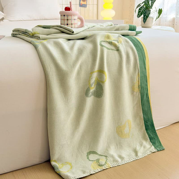 Ownkoti Green Heart Bamboo Fiber Summer Blanket - 79"W x 90"L - image 0