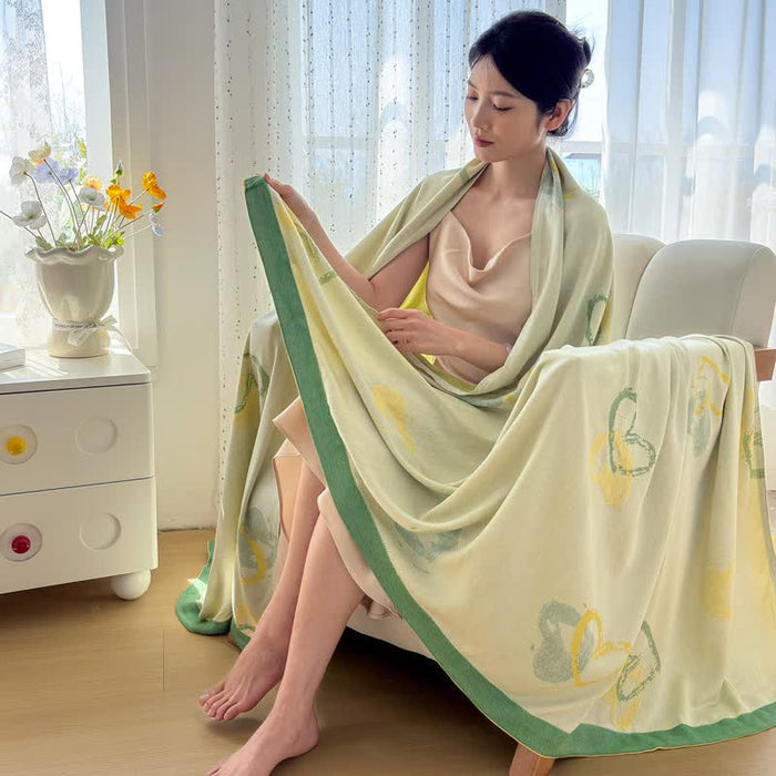 Ownkoti Green Heart Bamboo Fiber Summer Blanket - image 4