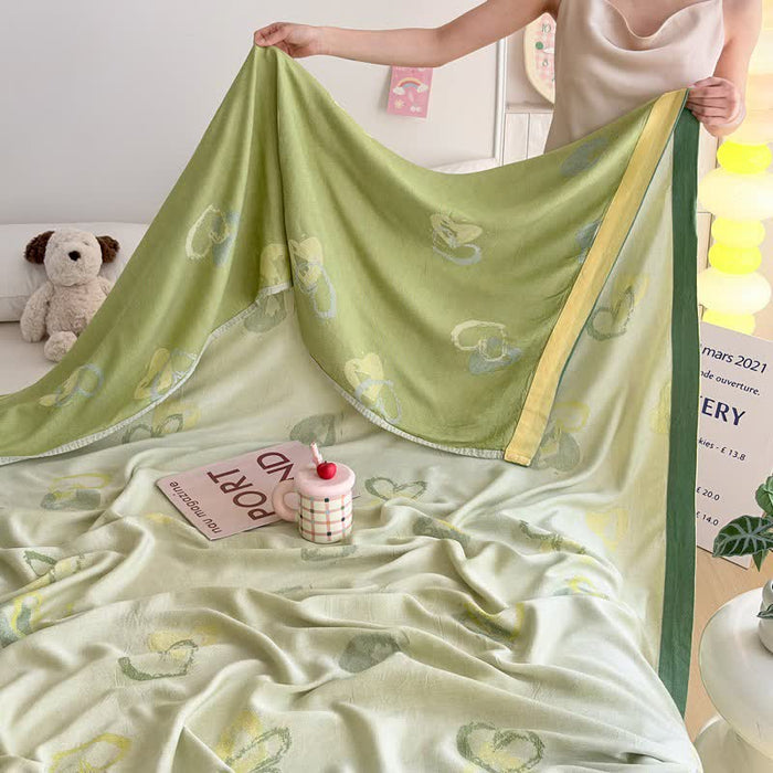 Ownkoti Green Heart Bamboo Fiber Summer Blanket - image 5