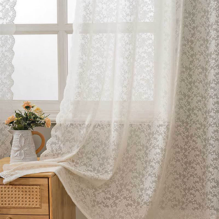 Ownkoti Grommet Top Airy Voile Lace Sheer Curtain - image 2
