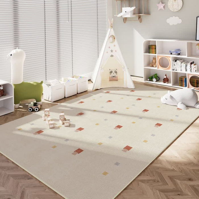 Ownkoti Neutral Pastel Dot Kids Area Rug - 79"W × 138"L - image 0