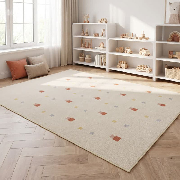 Ownkoti Neutral Pastel Dot Kids Area Rug - image 2