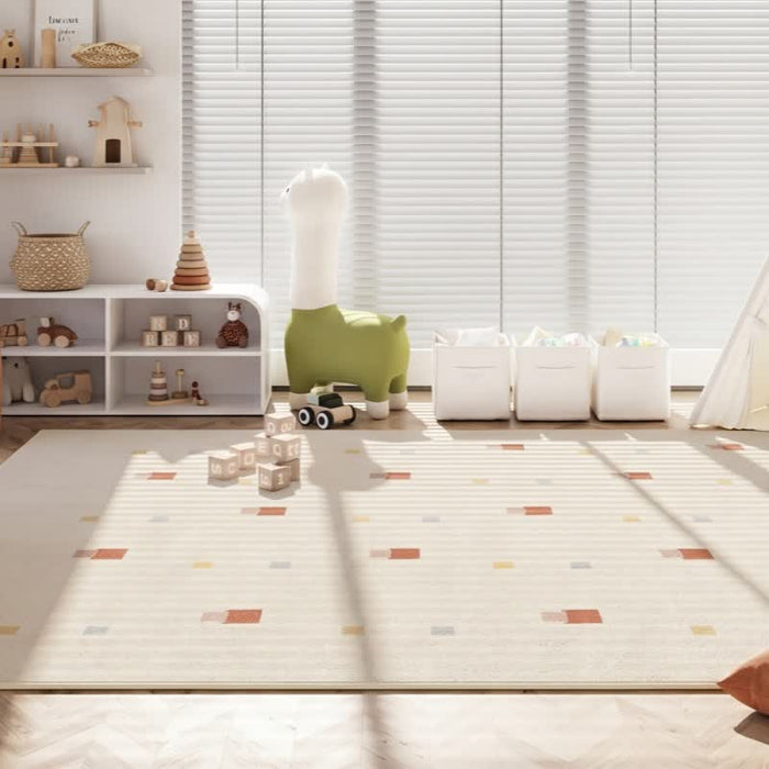 Ownkoti Neutral Pastel Dot Kids Area Rug - image 3