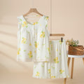 Ownkoti Osmanthus Ruffle Lace Sleeveless Loungewear Set - White - XL - image 0