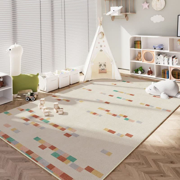 Ownkoti Pastel Geometric Kids Area Rug - 79"W × 138"L - image 0