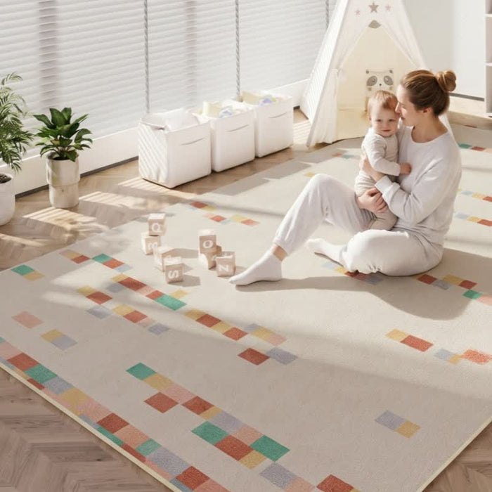Ownkoti Pastel Geometric Kids Area Rug - image 1
