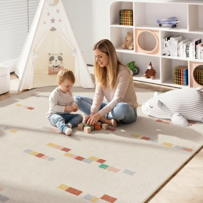 Ownkoti Pastel Geometric Kids Area Rug - image 2