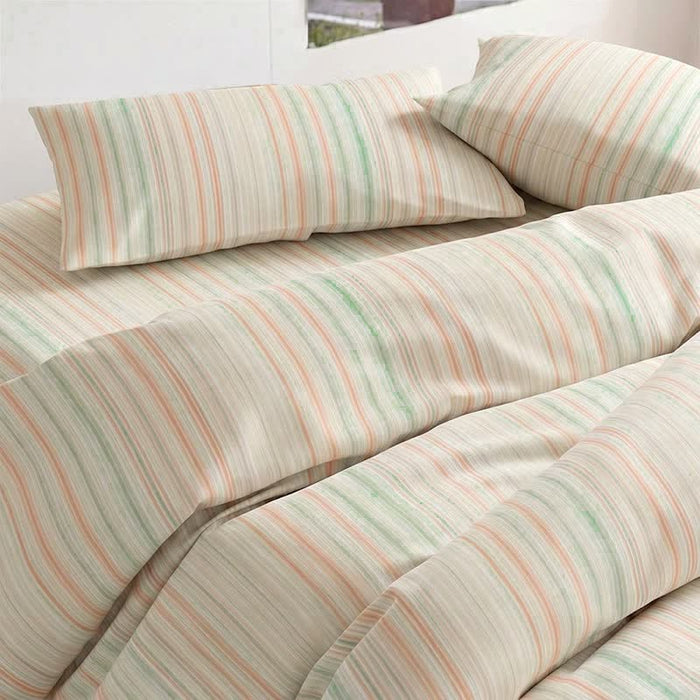 Ownkoti Pastel Pinstripe Minimalist Dorm Bedding Set - image 4