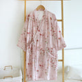 Ownkoti Pink Berry Floral Cotton Kimono Robe - Pink - XL - image 0