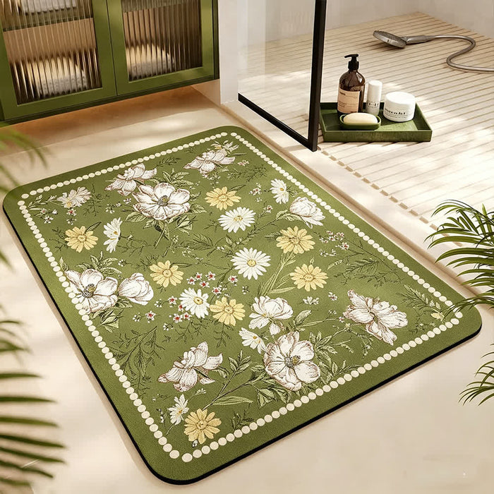 Ownkoti Retro Botanical Diatom Mud Anti-Slip Mat - Rectangle - 23"W x 35"L - image 5