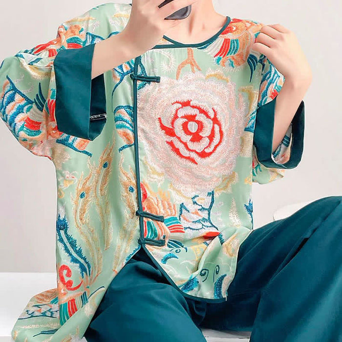 Ownkoti Retro Floral Eastern-Inspired Loungewear Set - image 7