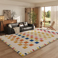 Ownkoti Soft Multicolor Checkerboard Area Rug - 79"W × 118"L - image 0