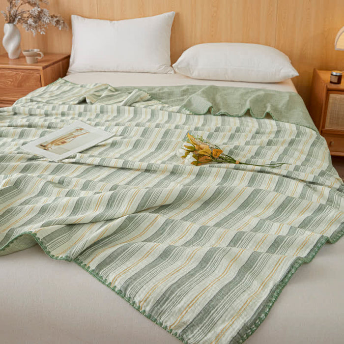 Ownkoti Soft Stripe Reversible Cotton Bedspread - image 7