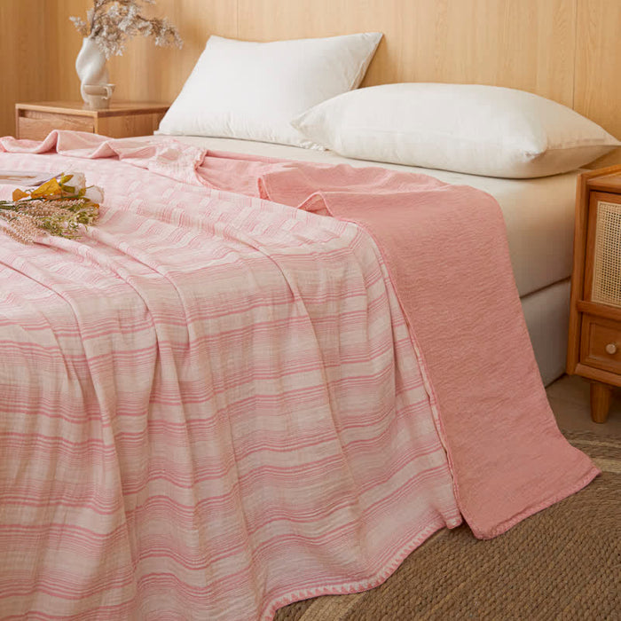 Wide Pink Stripe / 59" × 79"
