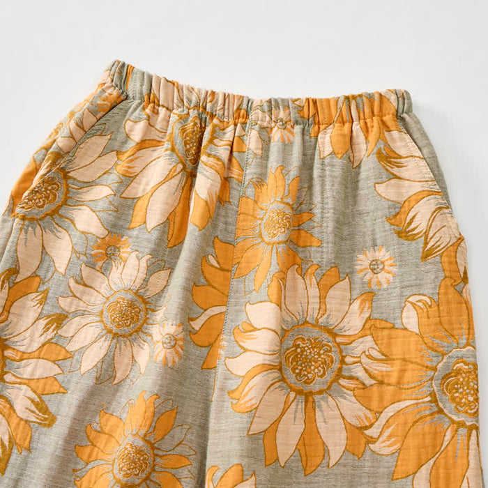 Ownkoti Sunflower Bloom Tie Strap Cami Loungewear Set - image 3