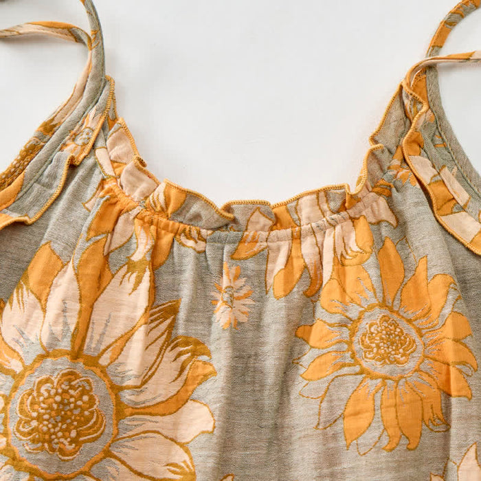 Ownkoti Sunflower Bloom Tie Strap Cami Loungewear Set - image 4
