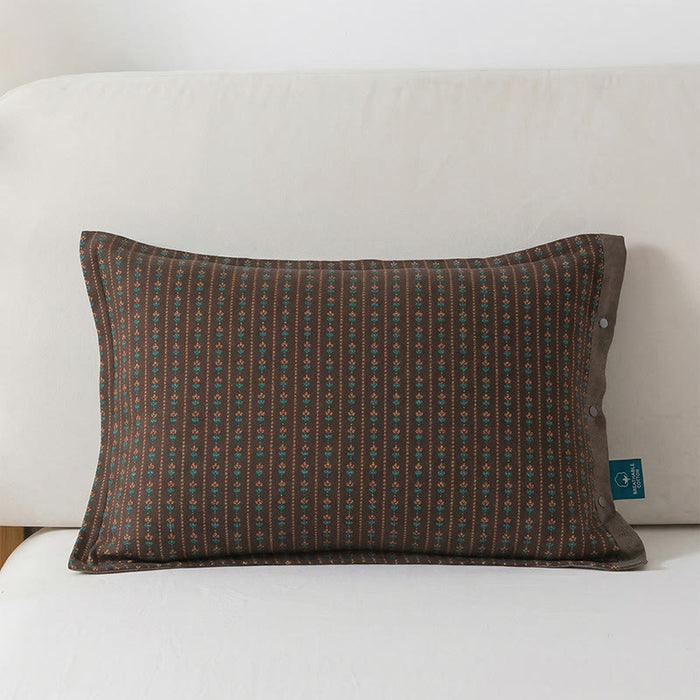 Ownkoti Vintage Bohemia Button Cotton Pillowcases (2PCS)  - image 1